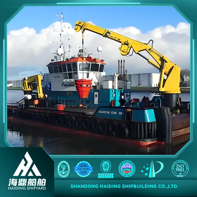 Good Quality Modern New HD-Dgn10 Multi-Functional Working Ship Tugboat River Offshore Multi-Functional Tug Pusher Ship Service Workboat